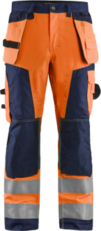 Blåkläder Werkbroek High-Vis 15681811 | High Vis Oranje/Marineblauw | Maat 52 - 7330509402788