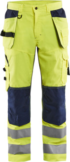 Blåkläder Werkbroek High-Vis met ventilatie 15651811 | High Vis Geel/Marineblauw | Maat 48 - 7330509457061
