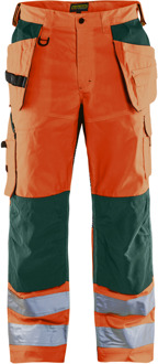Blåkläder Werkbroek High-Vis met ventilatie 15651811 | High Vis Oranje/Groen | Maat 64 - 7330509571699