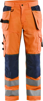 Blåkläder Werkbroek High-Vis met ventilatie 15651811 | High Vis Oranje/Marineblauw | Maat 46 - 7330509673218