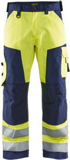 Blåkläder Werkbroek High-Vis zonder spijkerzakken 15661811 | High Vis Geel/Marineblauw | Maat 44 - 7330509412961