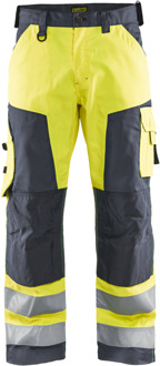 Blåkläder Werkbroek High-Vis zonder spijkerzakken 15661811 | HIgh Vis Geel/Medium Grijs | Maat 48 - 7330509755785