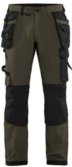 Blåkläder Werkbroek met 4-weg stretch 15221645 | Groen/Zwart | Maat 60 - 7330509723241