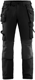 Blåkläder Werkbroek met 4-weg stretch 15221645 | Zwart/Donkergrijs | Maat 52 - 7330509724484