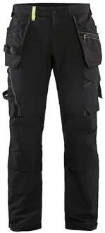 Blåkläder Werkbroek met 4-weg stretch 15221645 | Zwart/High-Vis Geel | Maat 44 - 7330509723944