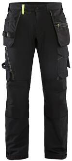 Blåkläder Werkbroek met 4-weg stretch 15221645 | Zwart/High-Vis Geel | Maat 62 - 7330509724033