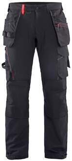 Blåkläder Werkbroek met 4-weg stretch 15221645 | Zwart/Rood | Maat 58 - 7330509724279