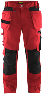 Blåkläder Werkbroek met spijkerzakken 15551860 | Rood/Zwart | Maat C156 - 7330509589601