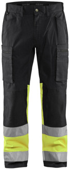 Blåkläder Werkbroek met stretch High-Vis 15511811 | Zwart/High-Vis Geel | Maat 62 - 7330509539910