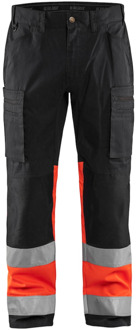 Blåkläder Werkbroek met stretch High-Vis 15511811 | Zwart/High-Vis Rood | Maat 44 - 7330509663196