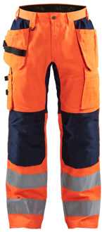 Blåkläder Werkbroek met stretch High-Vis 15521811 | High-Vis Oranje/Marineblauw | Maat 64 - 7330509773642