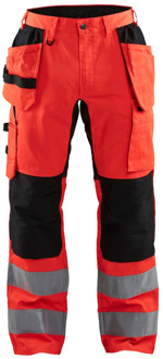 Blåkläder Werkbroek met stretch High-Vis 15521811 | High-Vis Rood/Zwart | Maat 50 - 7330509663752