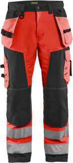 Blåkläder Werkbroek softshell High-Vis 15672517 | High Vis Rood/Zwart | Maat 60 - 7330509406380