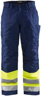 Blåkläder Winterwerkbroek High-Vis 18621811 | High Vis Geel/Marineblauw | Maat D124 - 7330509369524