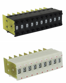 Black 22mm x 8mm 0-9 Digits Decimal/BCD Pushwheel Thumbwheel Switches KM1