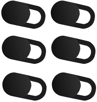 Black 6Pcs Ultra-Thin Webcam Covers Web Camera Sticker Cover Cap for Laptop Macbook Cell phone PC