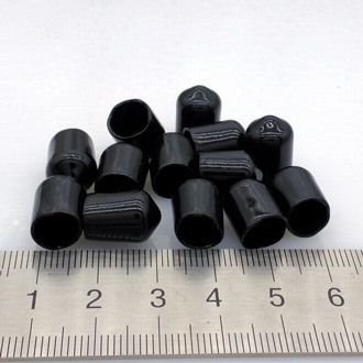 black 8mm protective cover Rubber Covers Dust Cap for connector or metal tubes 100pcs/lot
