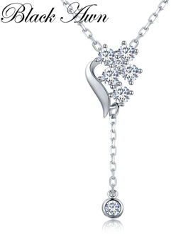 BLACK AWN 2020 New 925 Sterling Silver Jewelry Heart Elegant Necklaces Pendants Female Bijoux Lover's Gift K020