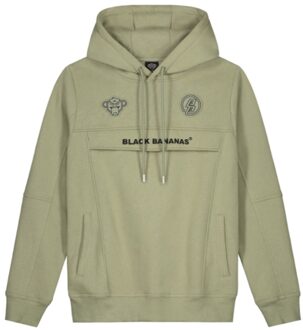 Black Bananas Anorak Hoodie MENFW22.2.16 Groen maat