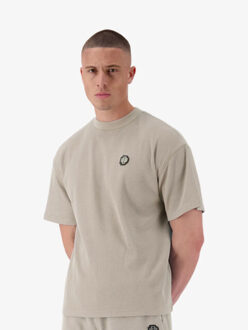 Black Bananas Heren t-shirt monogram waffle Beige - S