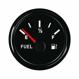 Black Bezel Gas Brandstof Niveau Gauge Analoge Rode Led Auto Marine Boot 52Mm 12V 24V quick Levering Csv