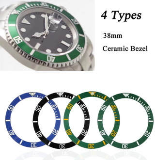Black/Blue/Green Watches Replace Accessories 38mm Watch Face Ceramic Bezel Insert For 40mm Submariner Automatic Mens