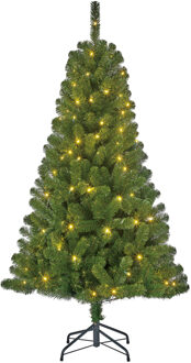 Black Box Kunst kerstboom - 120 cm - met kerstverlichting - kunstboom