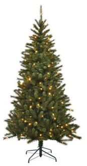 Black Box Trees Black Box Finest Kunstkerstboom - 120LED warmwitte - H155xØ86 - Groen