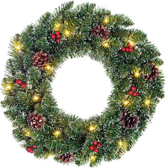 Black Box Trees - Creston krans groen LED -  d45cm