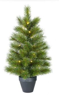 Black Box Trees Glendon Kunstkerstboom in Pot met Verlichting - H60cm Groen