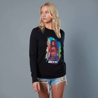 Black Canary Acylic Background Unisex Birds of Prey Sweatshirt - Black - S Zwart