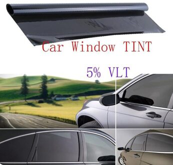 Black Car Side Window Zonwering Stickers Vlt 5% 300X50Cm Film Anti-Uv Auto Accessoires Roll Bescherming Sticker