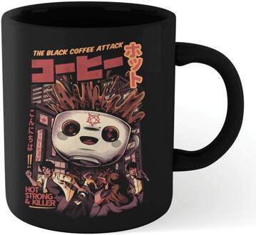 Black Coffee Kaiju Mug - Black Zwart
