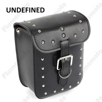 Black Cool Hight Motorfiets Accessoires PU Leer Klinknagel Side Tool Tas Bagage Zadeltas Opslag UNDEFINED