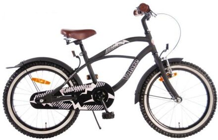 Black Cruiser Kinderfiets - Jongens - 18 inch - Zwart - 95% afgemonteerd