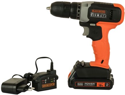 Black & Decker Accuboormachine Bcd001c1-qw - 18v - (1x 1,5ah)
