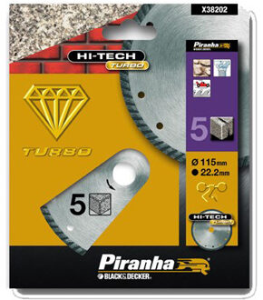 Black & Decker Diamantblad met Turbo Rand 115 mm X38202-XJ Zaagblad
