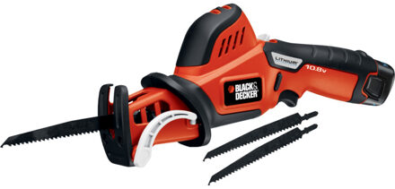 Black & Decker GKC108X-QW Accu Snoeizaag Oranje, Zwart