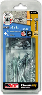 Black & Decker Hi-Tech Nylon Pluggenset M20525-XJ Schroevenset