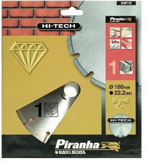 Black & Decker Piranha HI-TECH - diamantblad - gesegmenteerde rand - 180 mm - X38112