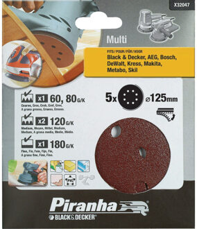 Black & Decker Schuurschijvenset Excentrisch X32047-XJ Schuurpapier