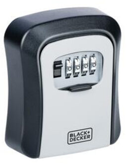 Black & Decker sleutelkluis met cijferslot - zwart - staal - muur montage incl. schroeven- 12 x 9 x