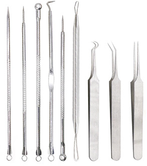 Black Dot Pimple Blackhead Remover Tool Needles for Squeezing Acne Tools Spoon for Face Cleaning Comedone Extractor Pore Cleaner