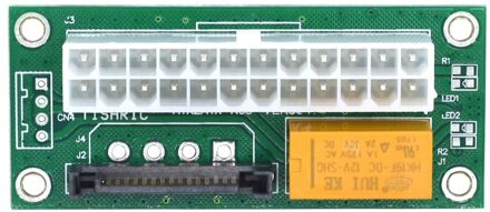 Black Dual Psu Voeding Sync Adapter Add2psu Atx 24Pin Te 4pin Molex Synchrone Connector Riser Cable Mijnwerker