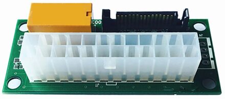 Black Dual Psu Voeding Sync Adapter Add2psu Atx 24Pin Te 4pin Molex Synchrone Connector Riser Cable Mijnwerker