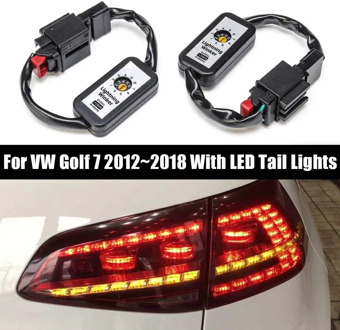 Black Dynamic Turn Signal Indicator LED Taillight Add-On Module Cable Wire Harness For VW Golf 7 Left & Right Tail Light 2PCS