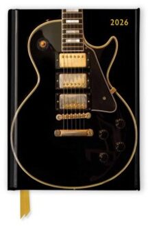 Black Gibson Guitar 2026 Luxury Pocket Diary Planner - Week To View - Flame Tree Calendars - Tree Flame