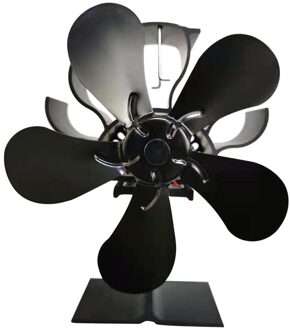 Black Haard 4 Blades Warmte Aangedreven Kachel Fan Log Hout Brander Rustig Thuis Haard Ventilator Efficiënte Warmteverdeling