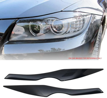 Black Headlight Lid Eyebrow Headlight Eyelids Decoration for-BMW E90 3 Series 320I 330I 335I 2005 - 2012