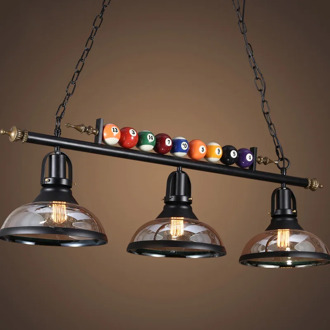 Black Industrial Billiard Pendant Lamp Creative Retro Nordic Decorate Lights LED Pendant Lights Restaurant Bar Cafe Hanging Lamp